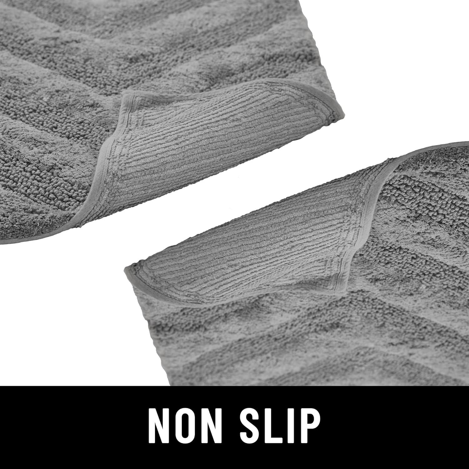 Better Trends Kus Corrigan 100% Cotton Machine Washable Anti-Skid Bathroom Rug