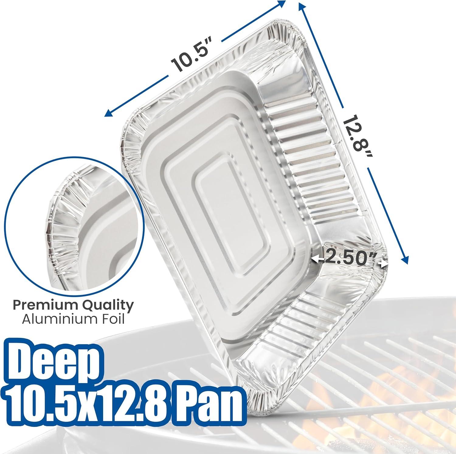 Stock Your Home 9x13 Disposable Aluminum Foil Pans - 30 Pack - for Cooking, Heating, Storing, Prepping Food