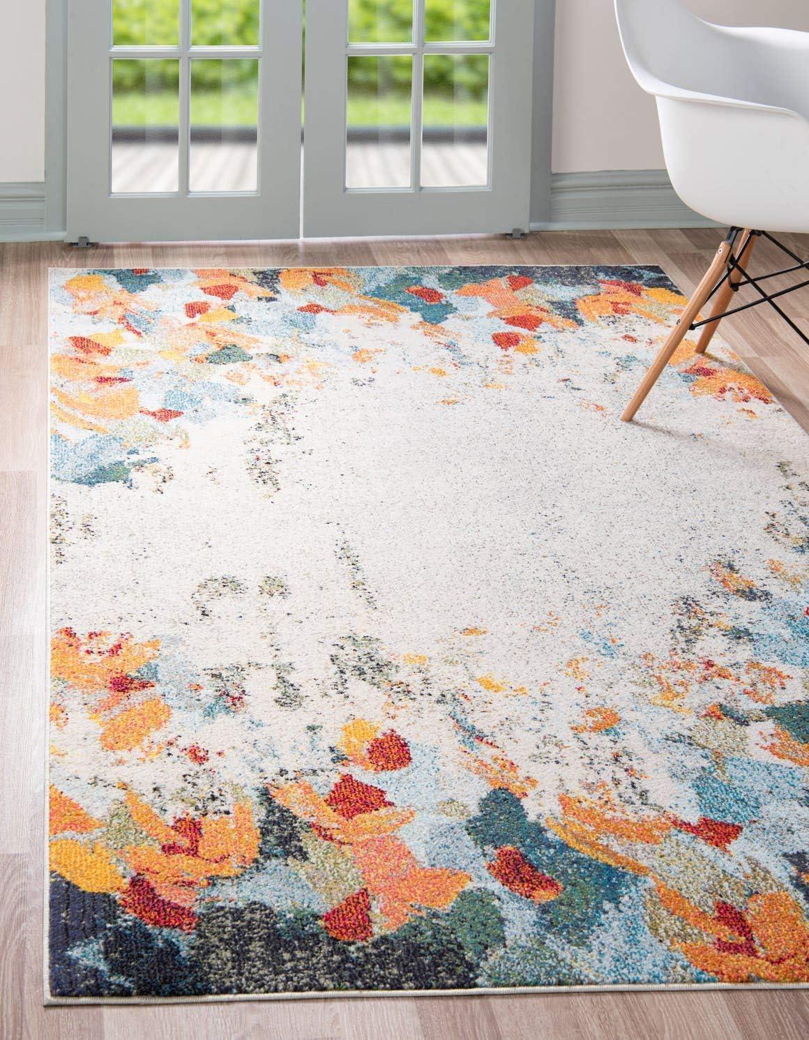 Unique Loom 3' 3 x 5' 3 Multi Chromatic Coral Area Rug