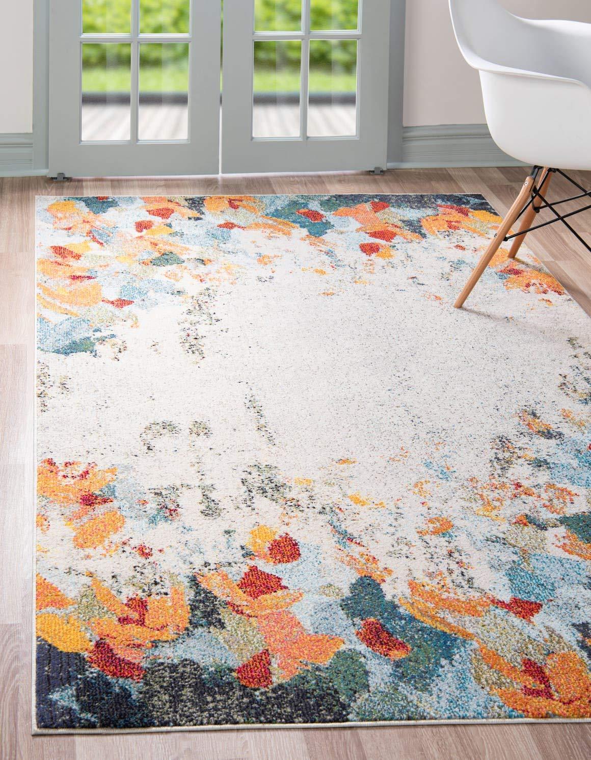 Unique Loom 3' 3 x 5' 3 Multi Chromatic Coral Area Rug