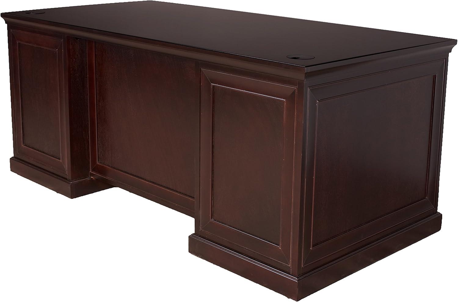 Martin Furniture Fulton 68" Double Pedestal Executive Desk in Espresso