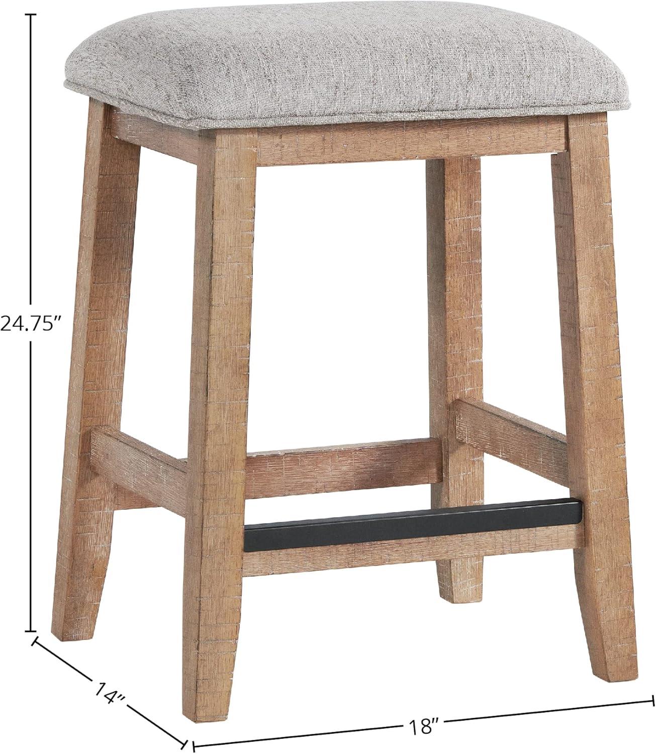 Highland Backless Bar Stool with Cushion Seat, Sandwash