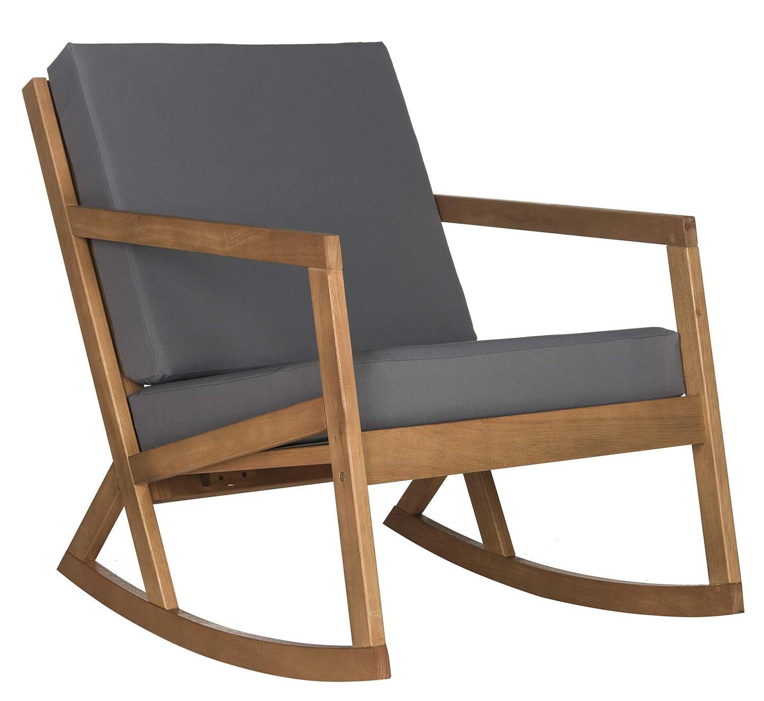 Vernon Rocking Chair Indoor/Outdoor - PAT7013 - Natural/Grey - Safavieh