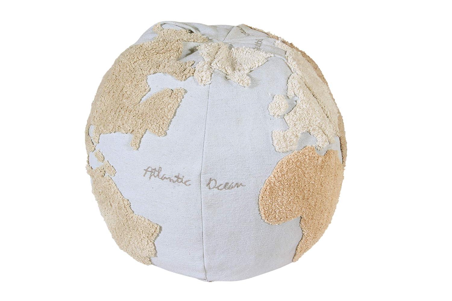 Lorena Canals World Map Pouf