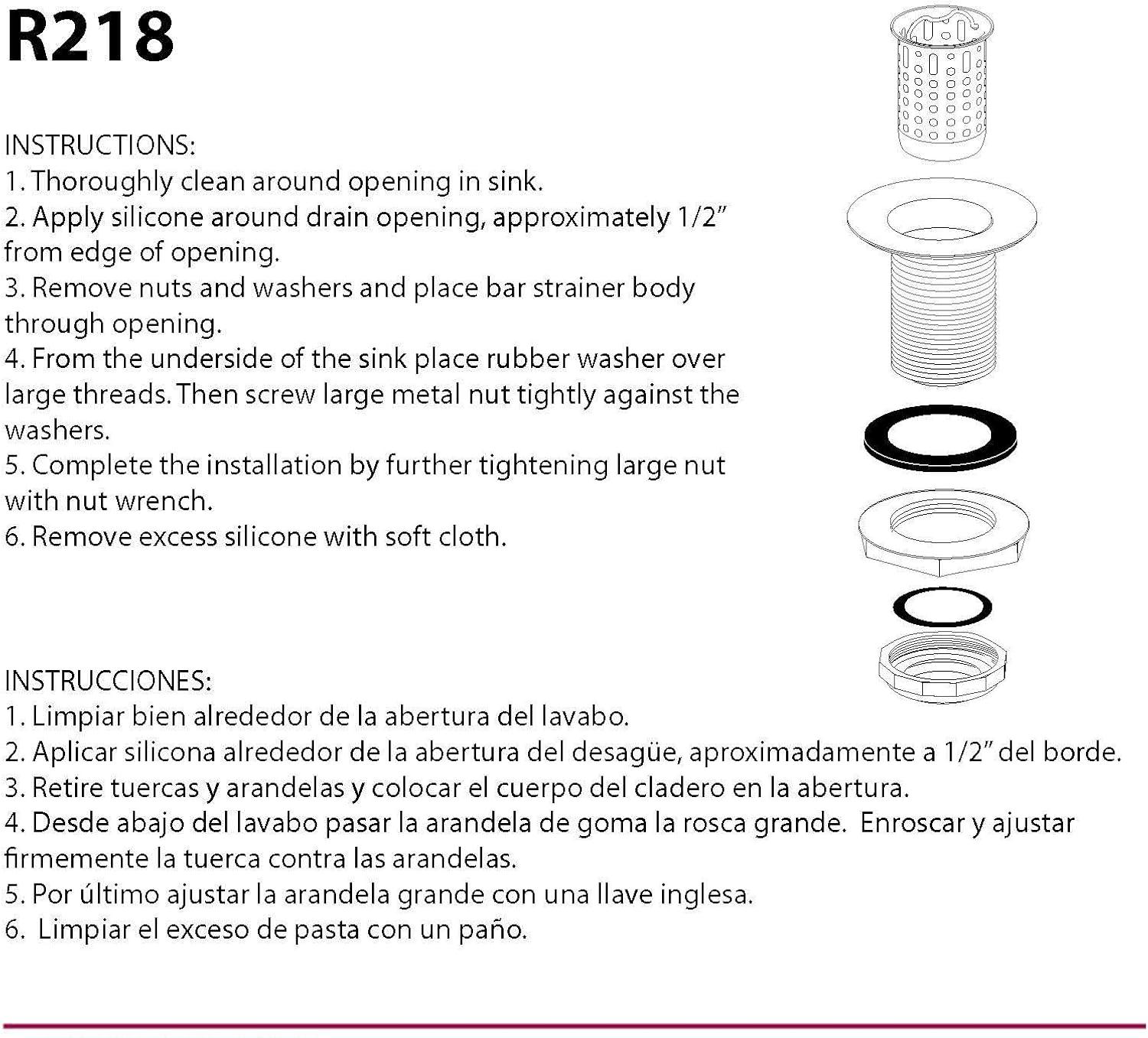 Junior Bar and Laundry Sink Drain Assembly with Removable Strainer Basket