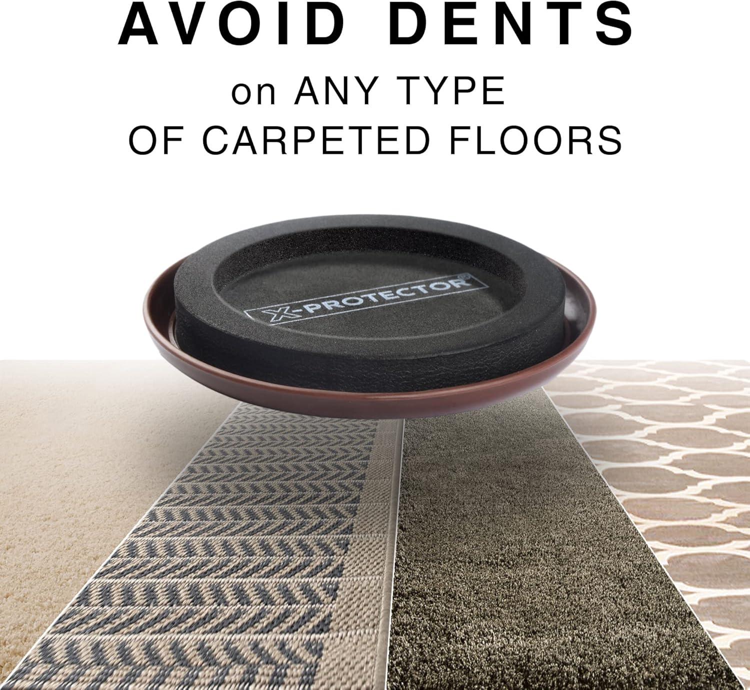 Furniture Sliders for Carpet X-PROTECTOR - 8 PCS Best Heavy Moving Pads 4 3/4" - Sliders for Furniture. Move Your Furniture Easy with Reusable Furniture Movers Sliders for Carpets!
