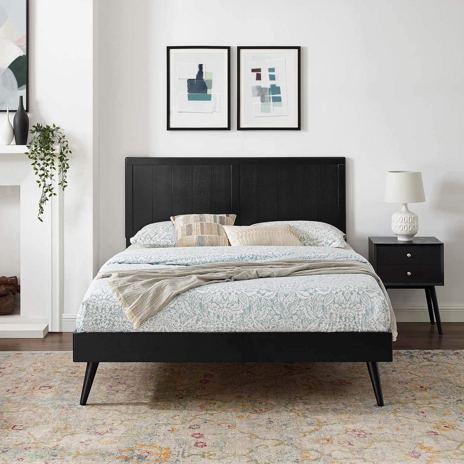 Modway Alana Wood Platform Bed with Splayed Legs