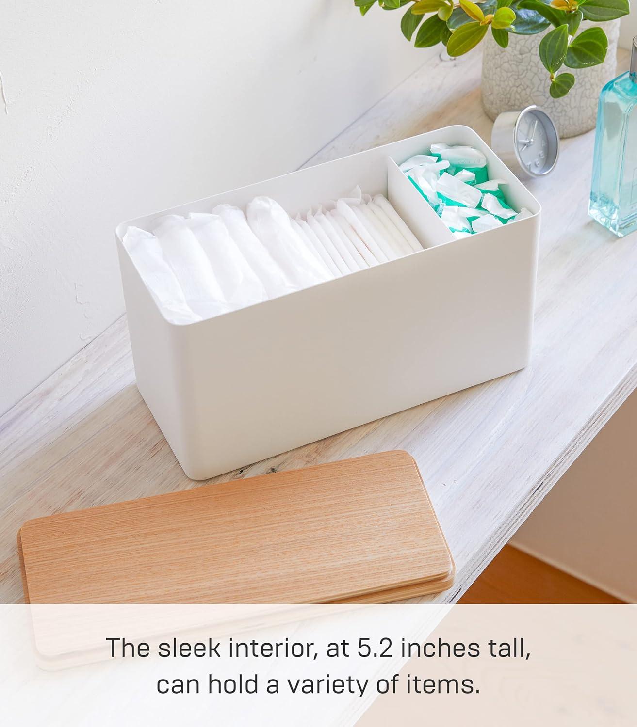 Rin Yamazaki Home Countertop Organizer Bathroom Kitchen Toiletries Holder, Sliding Divider