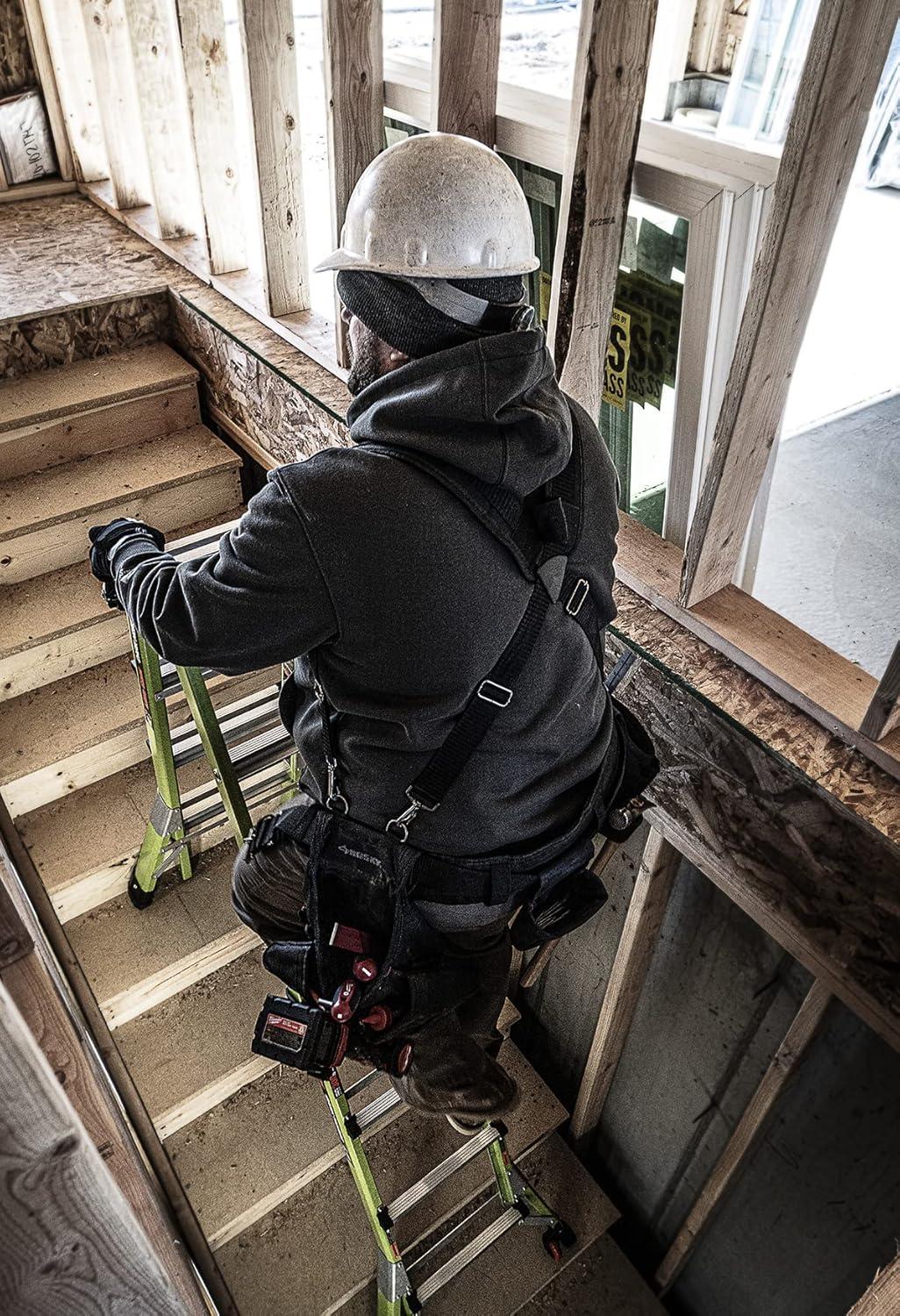 Little Giant Ladder Systems Multipurpose Dark Horse Ladder, 4 to 7 ft, Fiberglass Multi-color