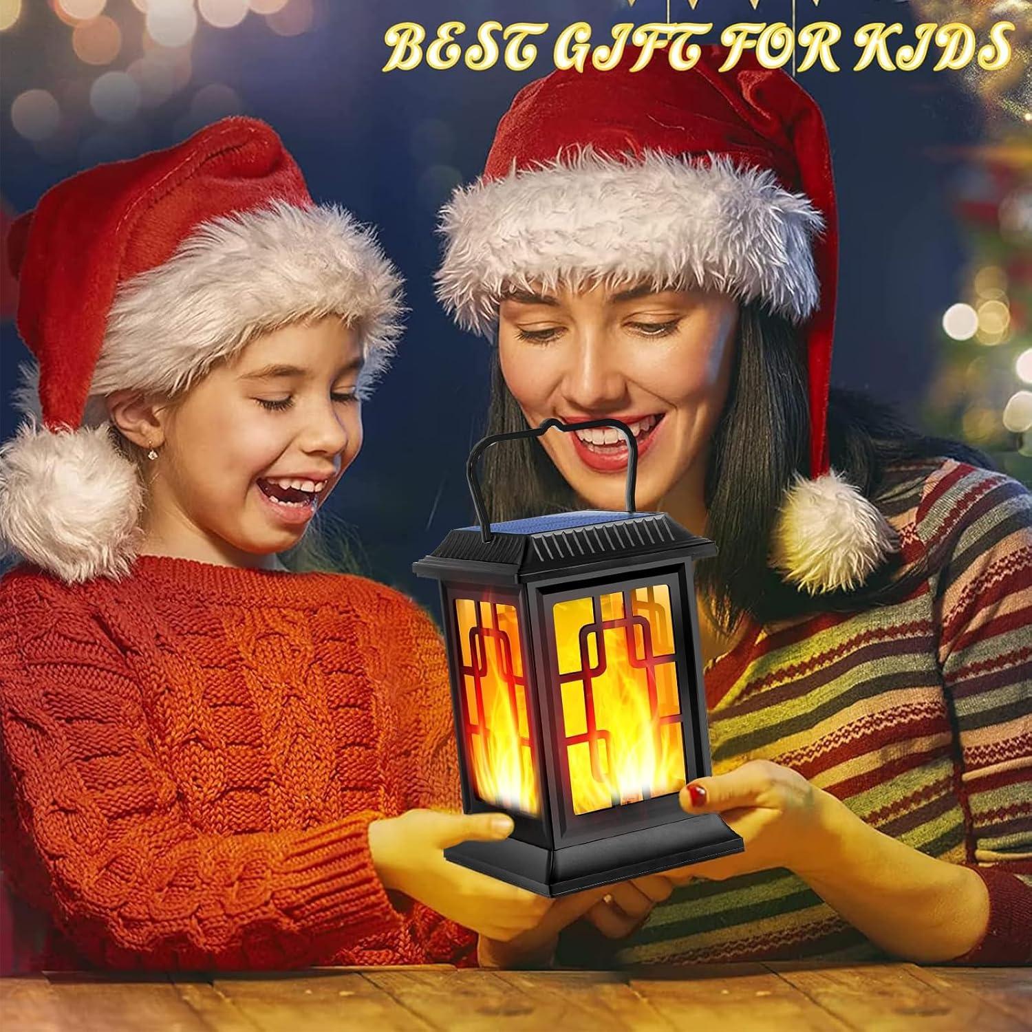 BEACHWATER POOL & SPA, LLC Solar Lanterns Outdoor, Waterproof Hanging Solar Lanterns, Garden Lanterns Solar Powered Flame Lights LED Lanterns Lights For Patio Pathway Deck Yard (2 Pack)