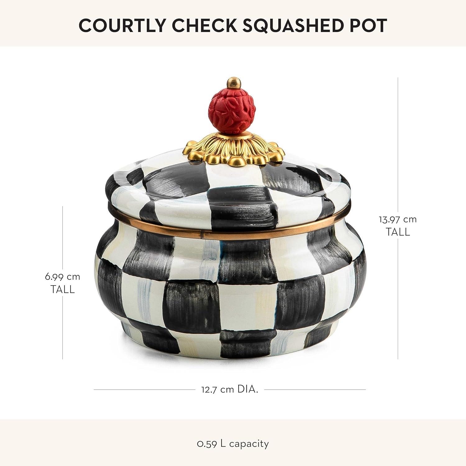 MacKenzie-Childs Royal Check® Squashed Pot
