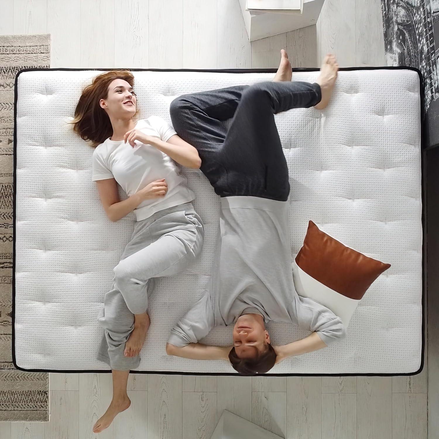 ZHENYING 10 Inch True Support Hybrid Mattress [New Version], Queen, Fiberglass Free, Medium Feel, Motion Isolation, Certified Safe Foams & Fabric, Mattress in A Box