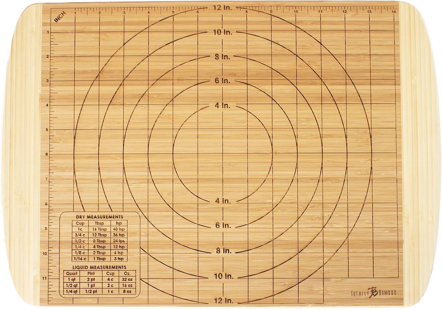 Reversible Bamboo Carving and Baking Board with Juice Grooves