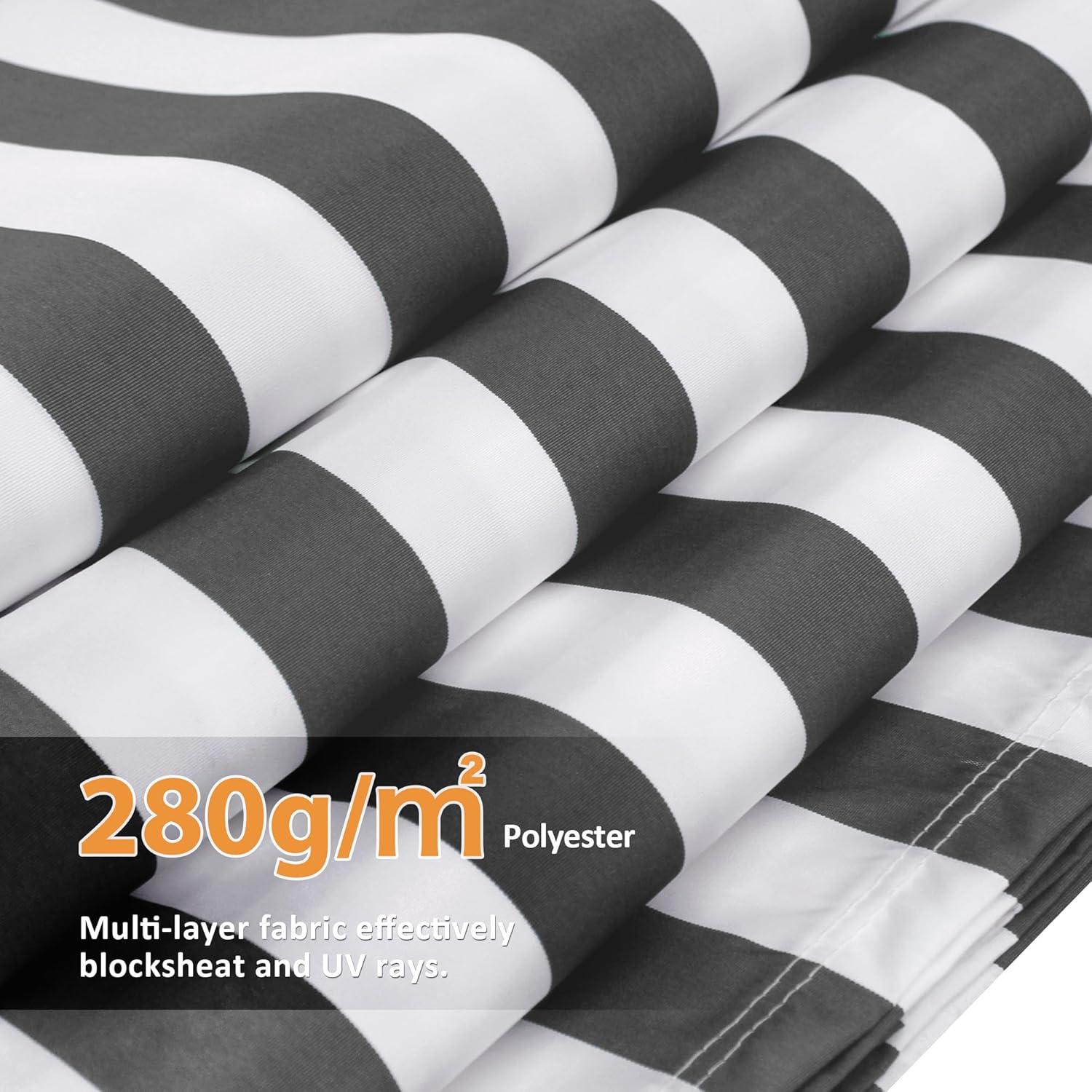 MCombo Manual Retractable Patio Door/Window Awning, Sunshade Shelter Outdoor Canopy