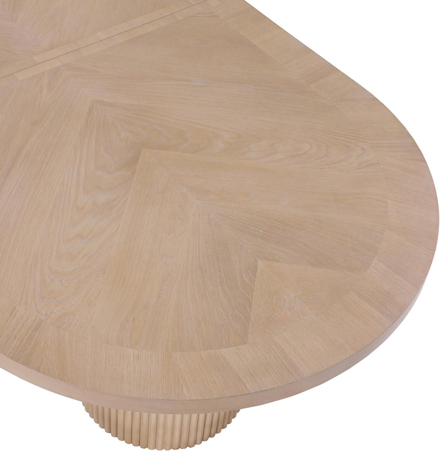 Ivona Natural Oak Extendable Oval Dining Table