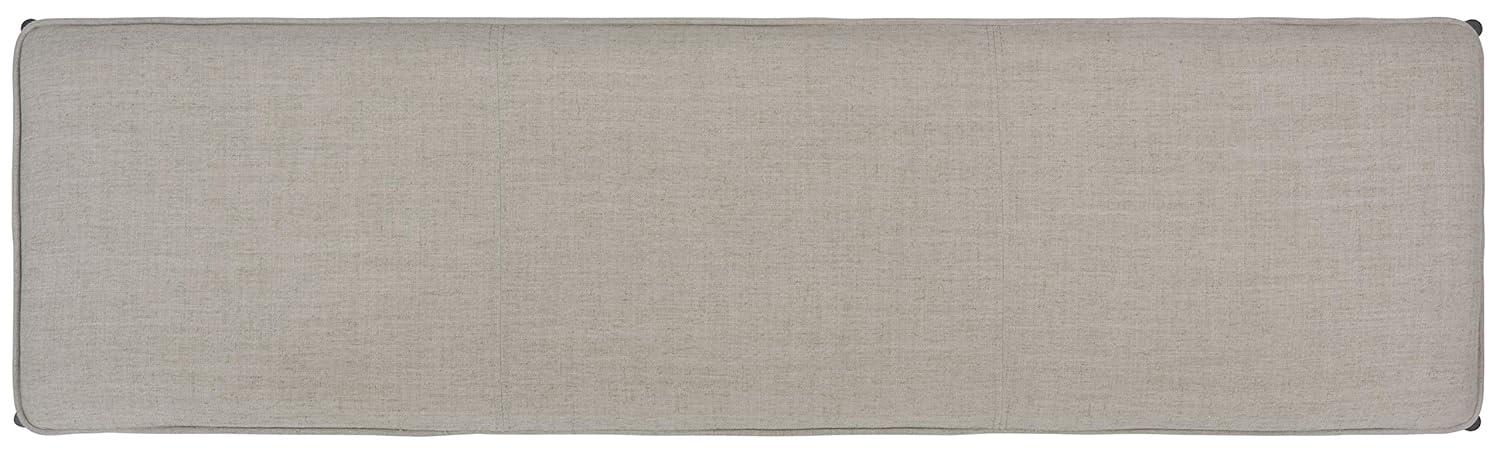 Kara Cushioned X Bench - Light Grey Linen/Black - Safavieh
