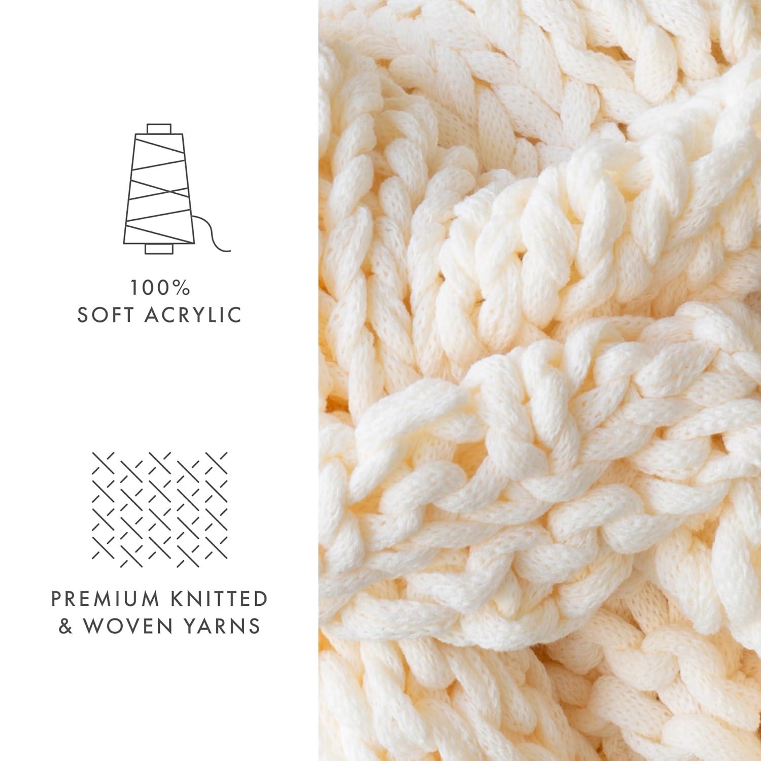 Becky Cameron Handmade Chunky Knit Throw Blanket