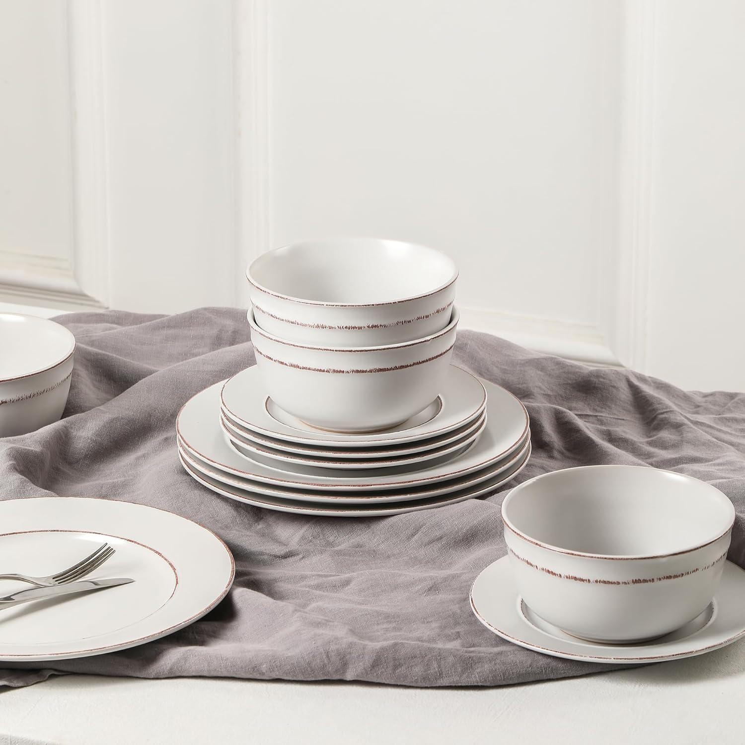 Earth & Clay Earth & Clay Hazel 24-Piece Dinnerware Set Stoneware (Set of 24)