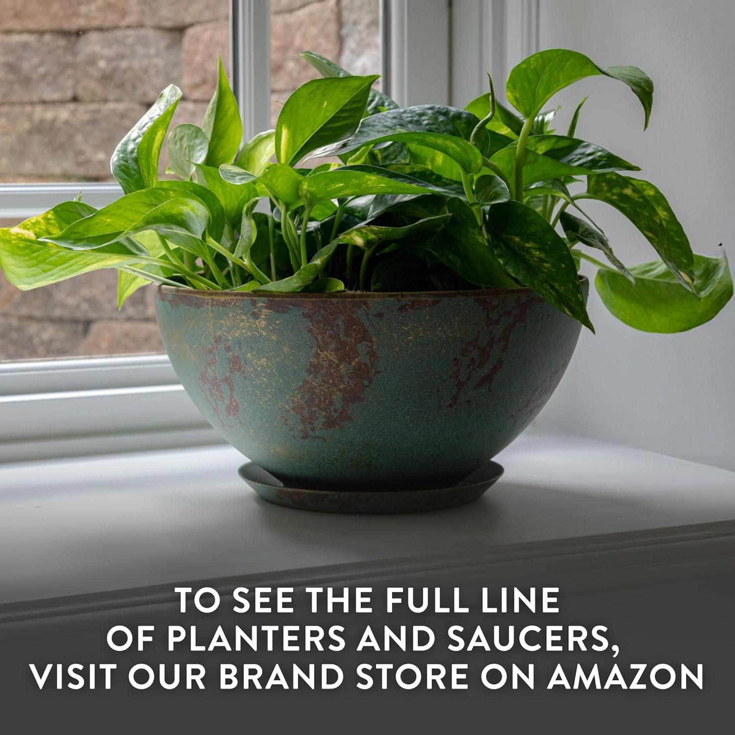 Classic Home and Garden 9010D-375R 10" Rosie Bowl Planter, Indigo Speckle