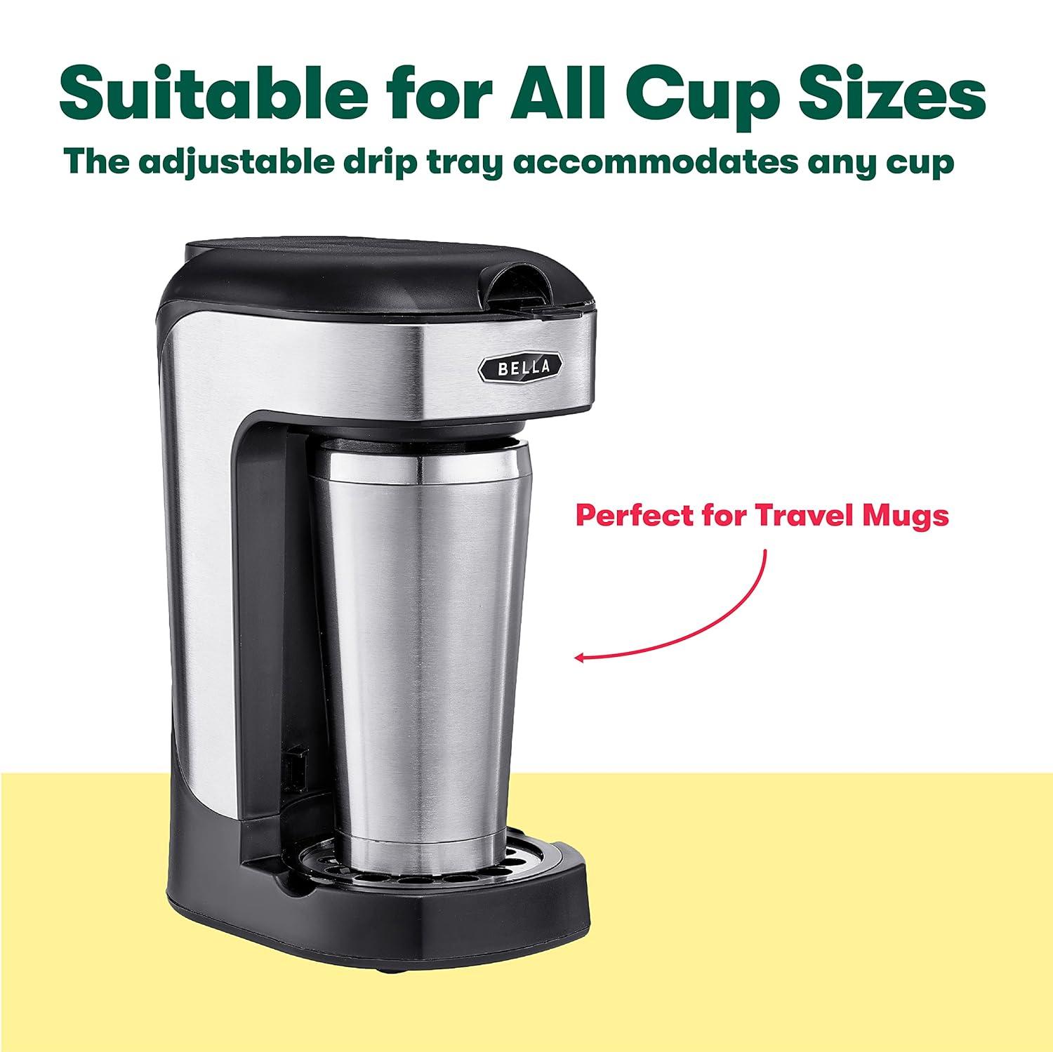 BELLA Single Scoop Coffee Maker, Black