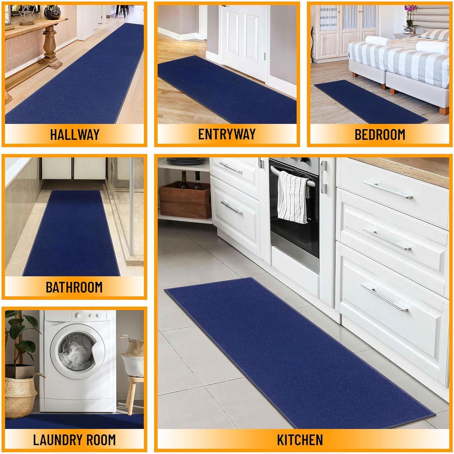 Machine Washable Non-Slip Solid Kitchen Mat