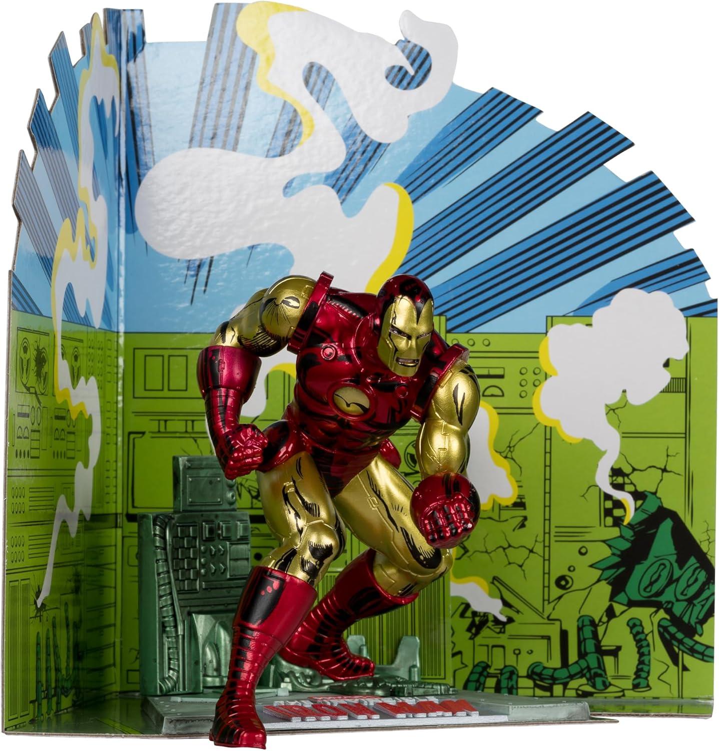 Iron Man (The Invincible Iron Man #126) 1:10th Scale Posed Figure w/Scene - McFarlane Toys