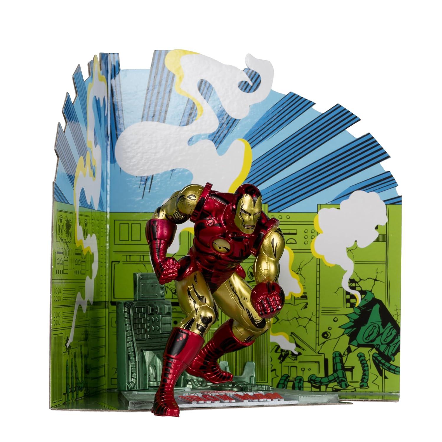 Iron Man (The Invincible Iron Man #126) 1:10th Scale Posed Figure w/Scene - McFarlane Toys