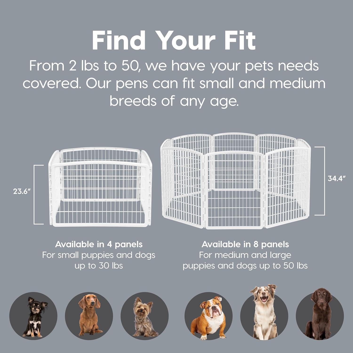 Zoey Tails 34.25'' H 8 Panel Exercise Pen With Door