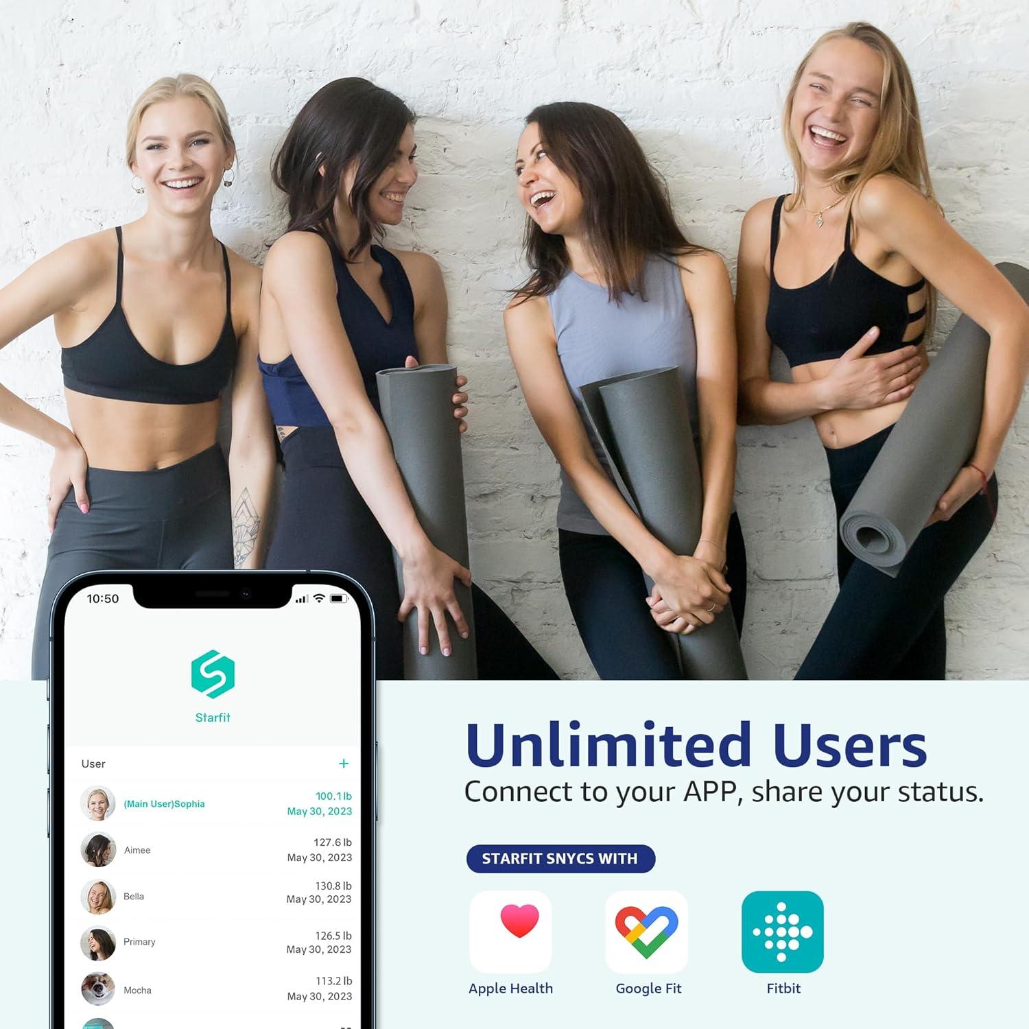 Body Fat Scale, Posture Extra Large Display Digital Bathroom Wireless Weight Scale Composition Analyzer with Heart Rate Heart Index & Body Shape Index with Free APP 400Lb Black