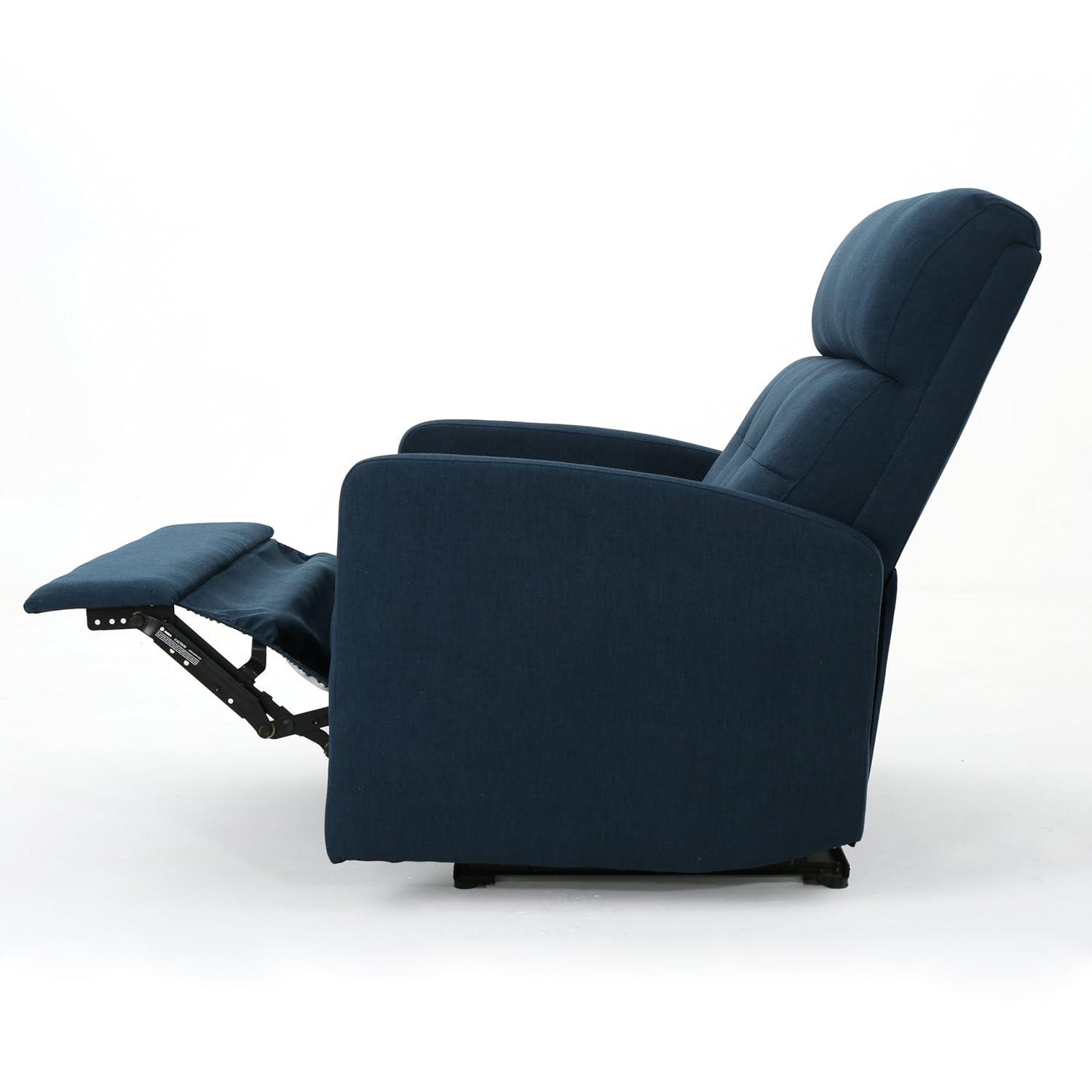 Christopher Knight Home Halima 2-Seater Recliner - Navy : Upholstered Polyester, Hardwood Frame