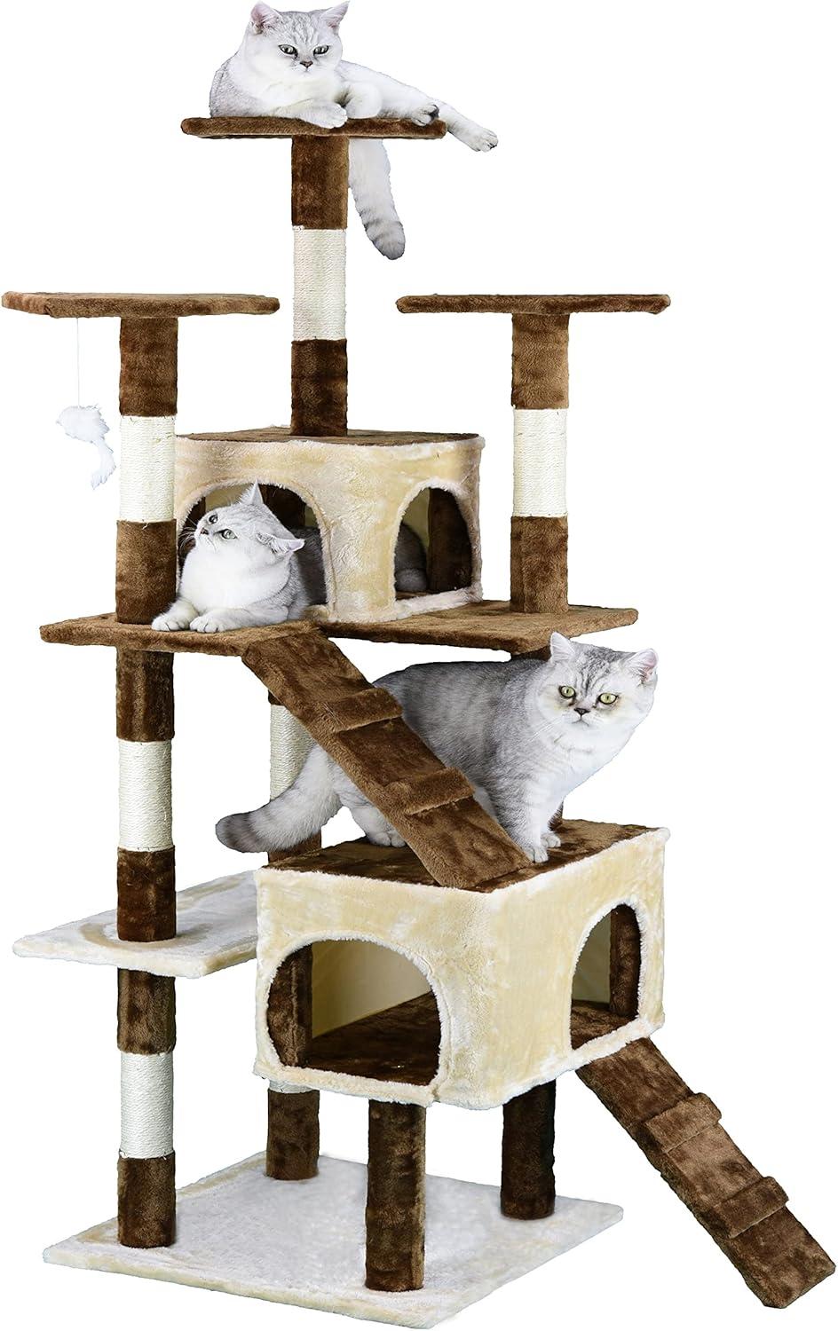 Homessity 63" Economical Cat Tree with Sisal Scratching Posts HC-001