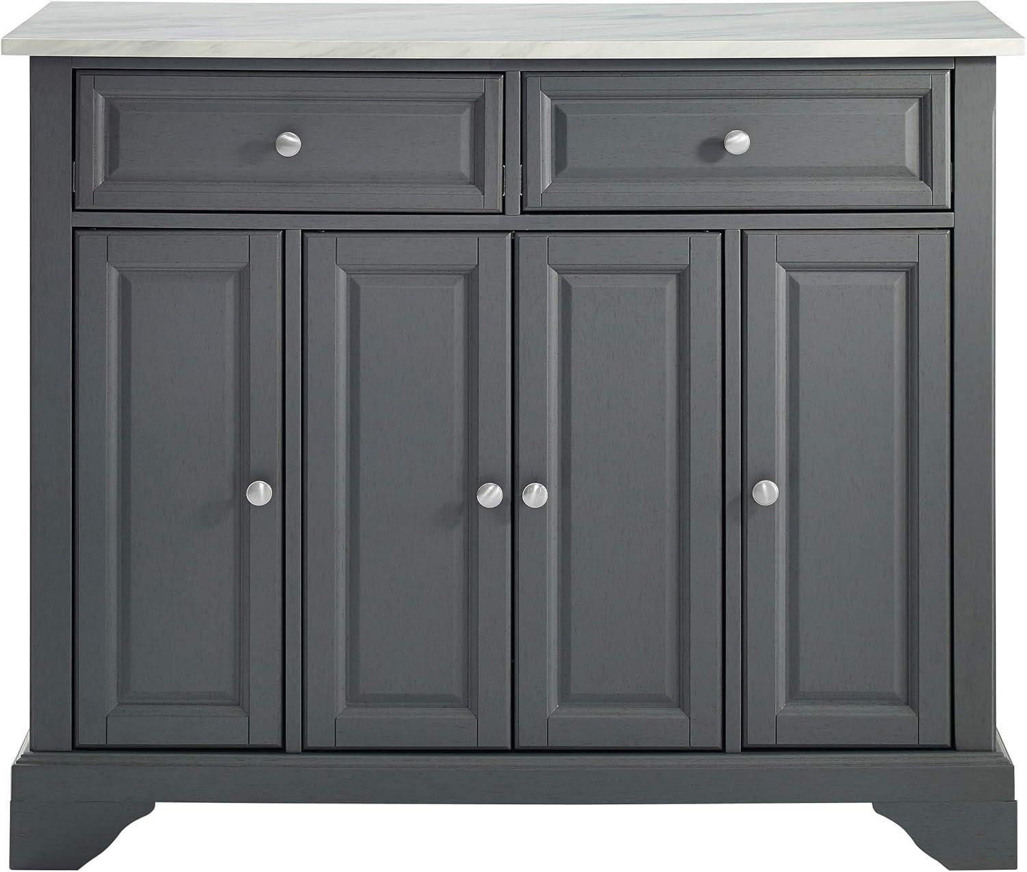 Avery Kitchen Cart - Crosley: Hardwood Brushed Nickel