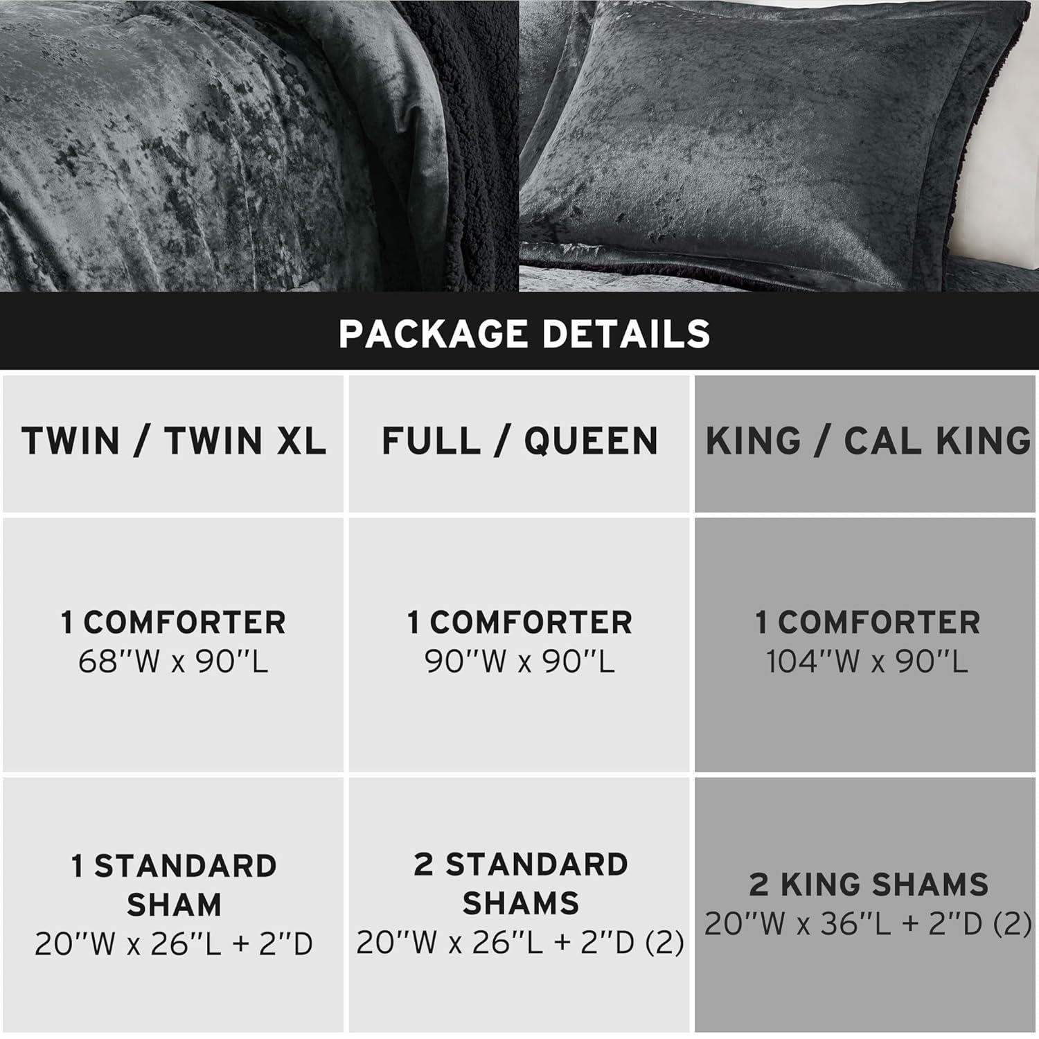 Intelligent Design Mira Crushed Velvet Sherpa Reversible Comforter Set & Reviews | Wayfair