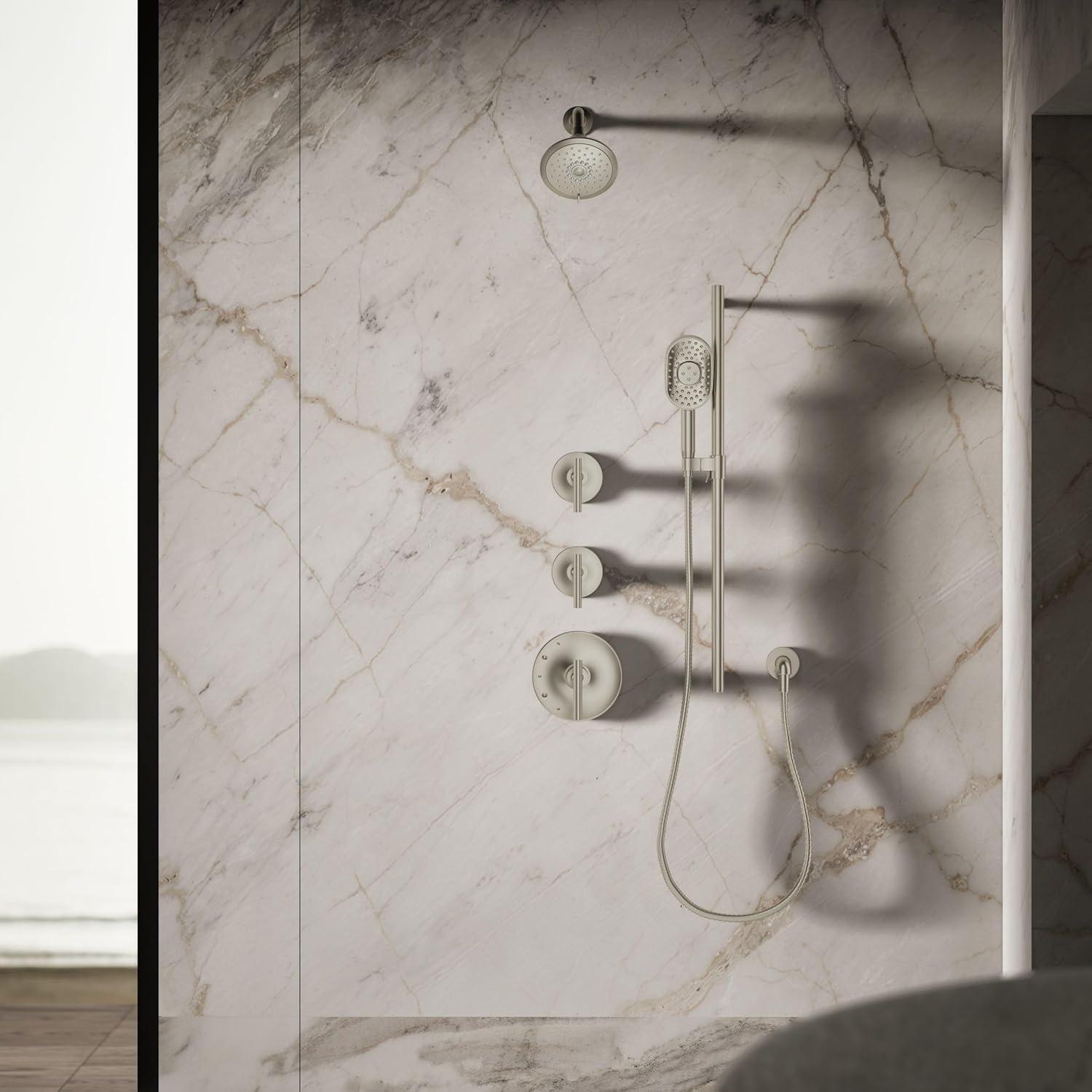 Kohler Forte 1.75 gpm Multifunction Wall Mount Showerhead, Three Spray Settings, 5.5" High Pressure Spray Head