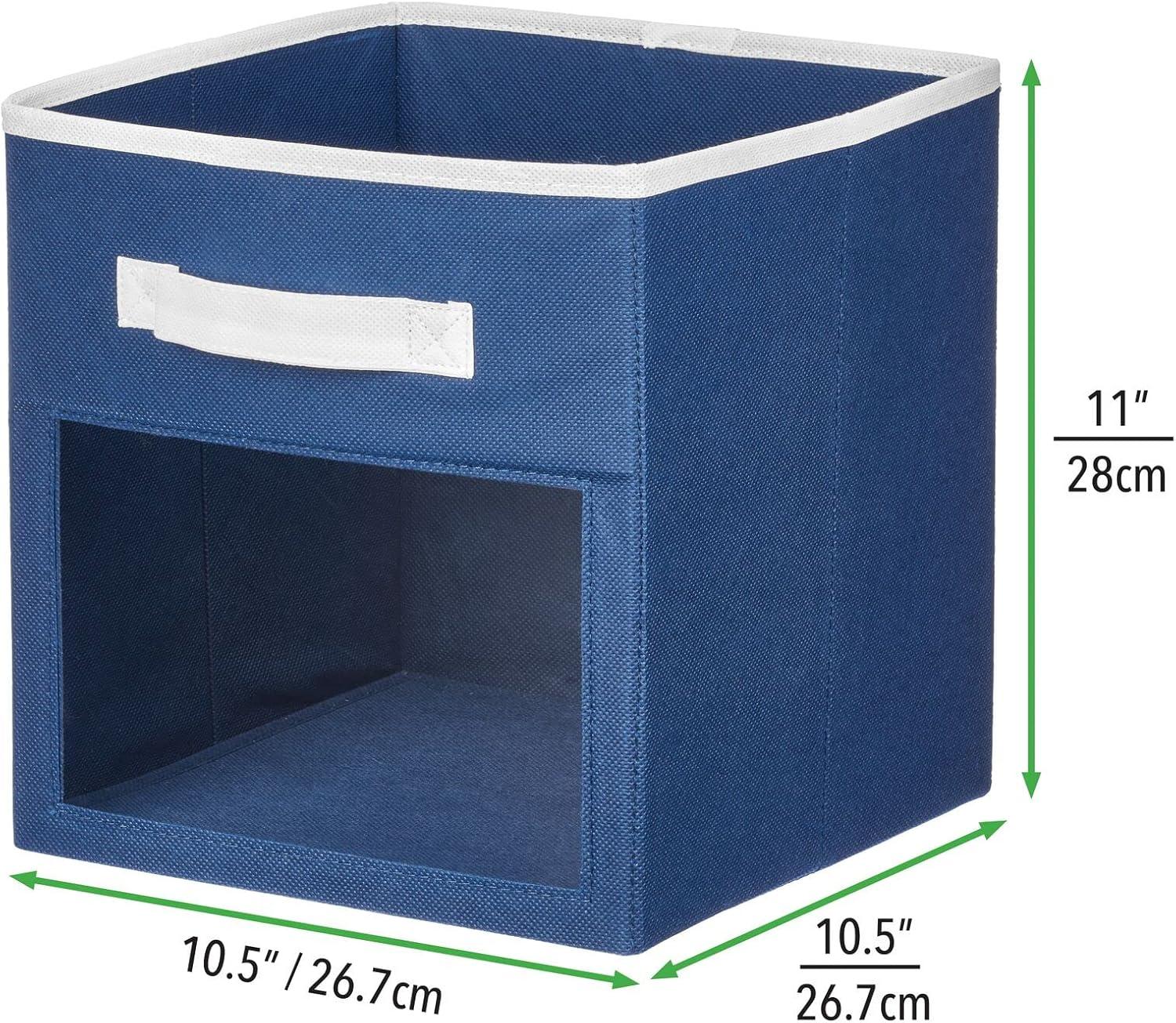 mDesign mDesign Fabric Baby Nursery Storage Cube with Front Window