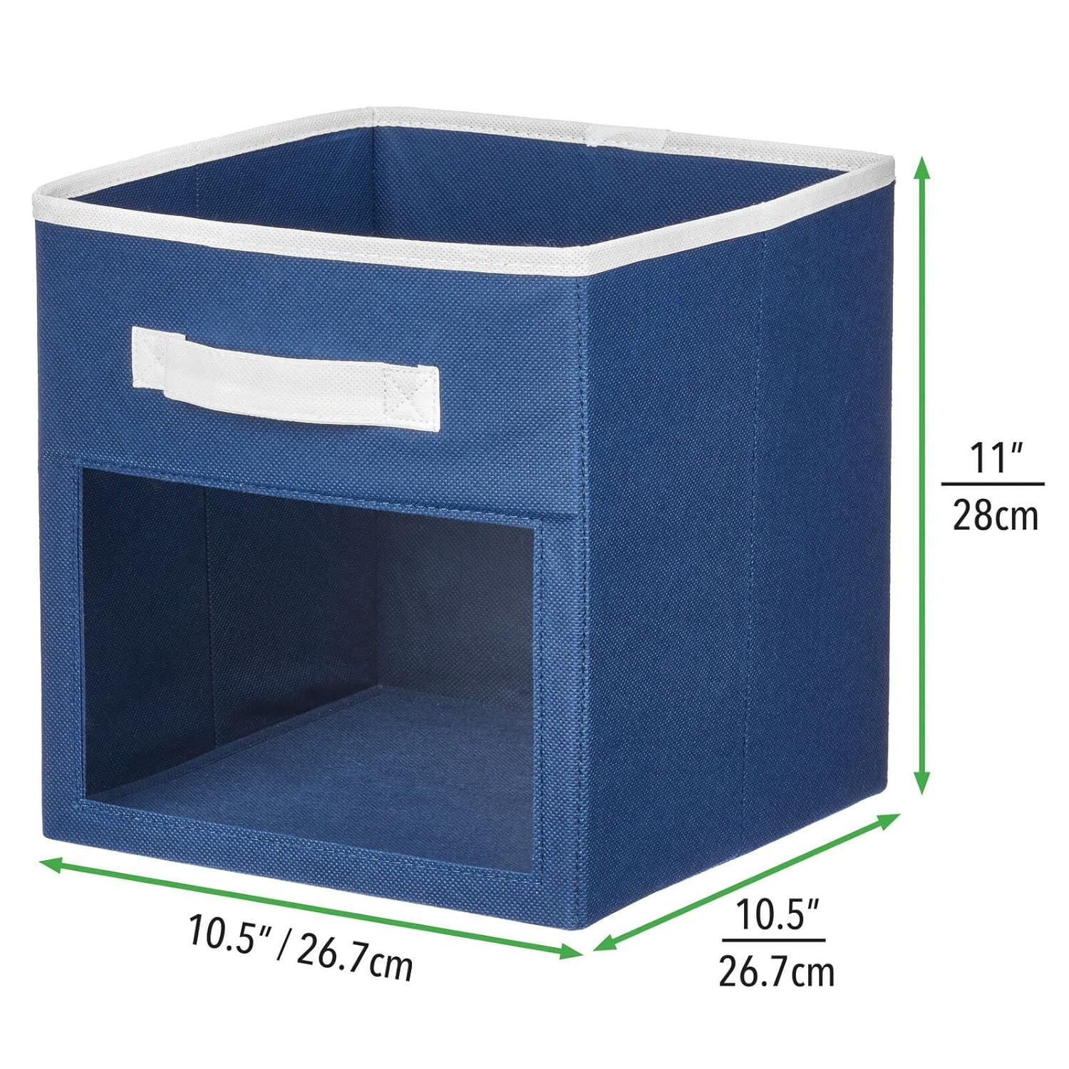 mDesign mDesign Fabric Baby Nursery Storage Cube with Front Window