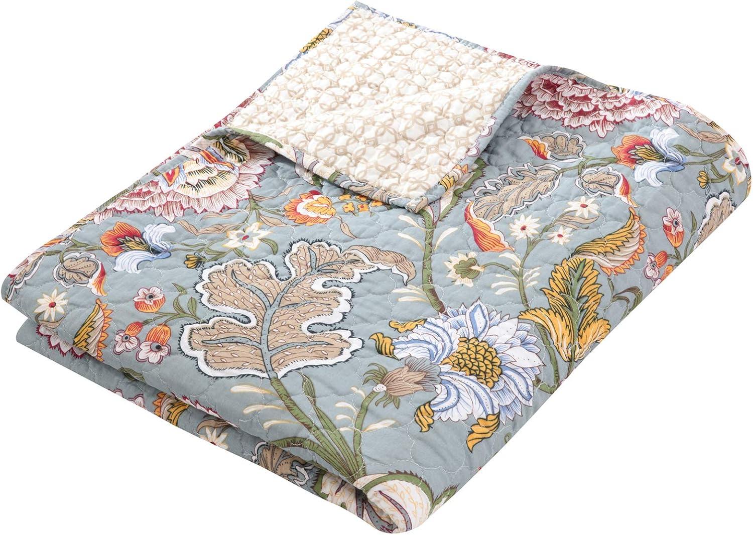 Angelica Floral Quilted Throw - Levtex Home