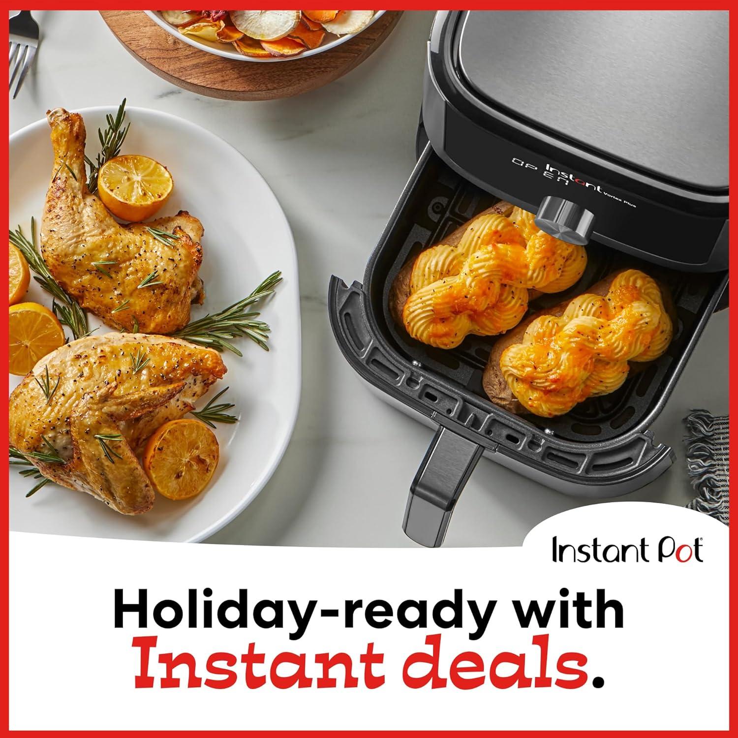 Instant Pot Vortex Plus 4qt 6-in-1 Stainless Steel Air Fryer