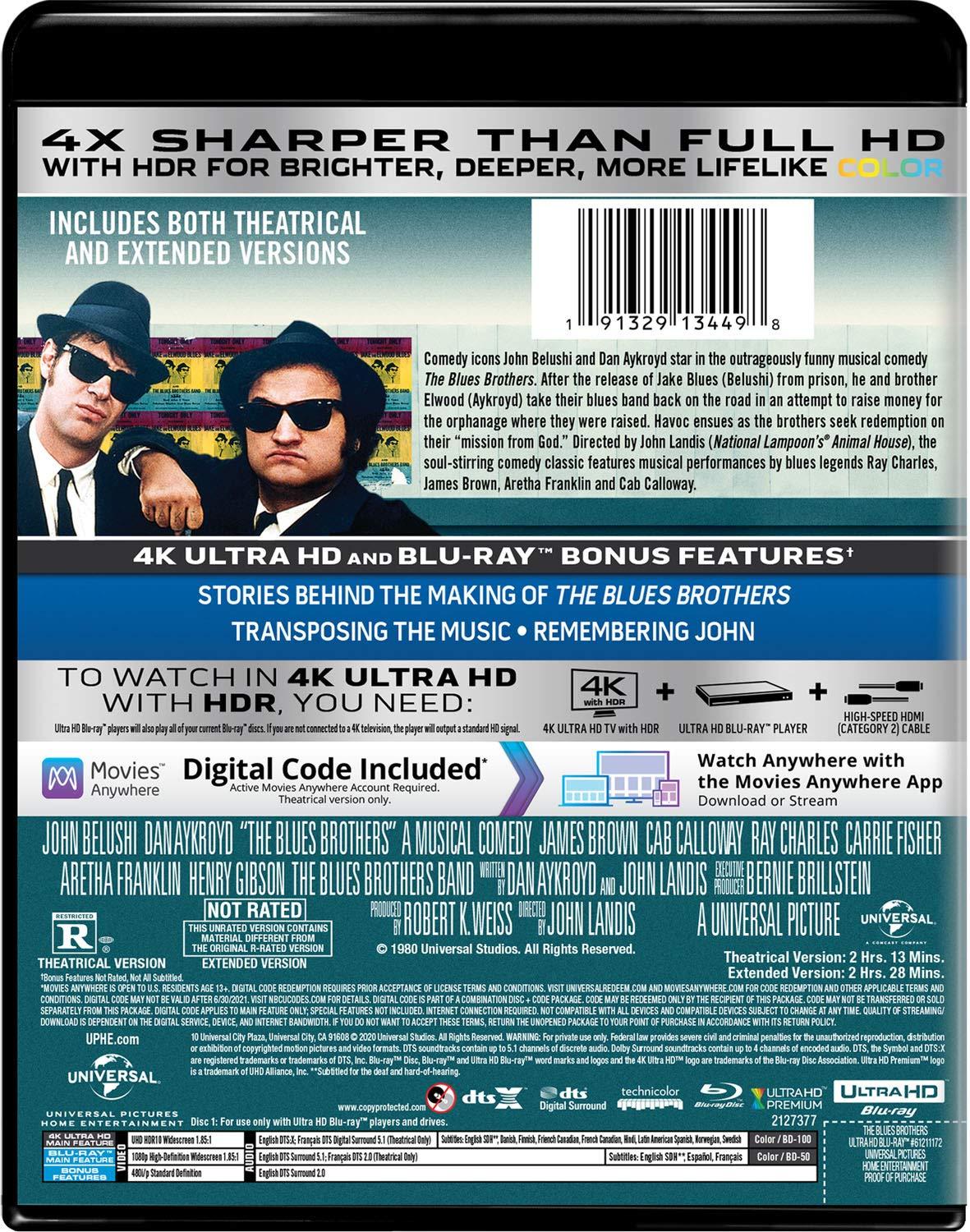 The Blues Brothers (4K/UHD)(1980)