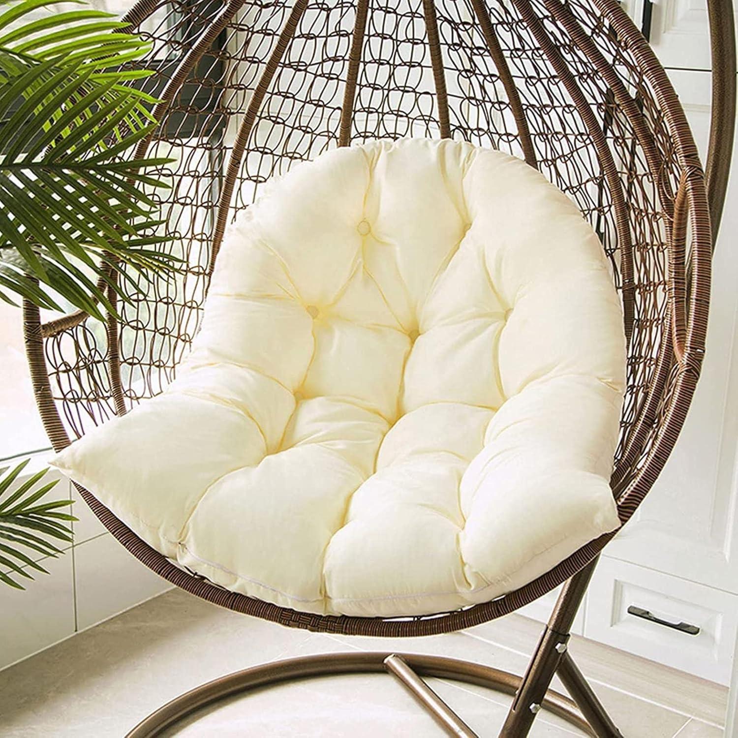 Thickened Hammock Swing Chair Cushion, Hanging Basket Seat Cushion Pillow, Soft Hanging Egg Chair Back Cushions Pads, for Indoor and Outdoor Garden Offices - Thickened Version