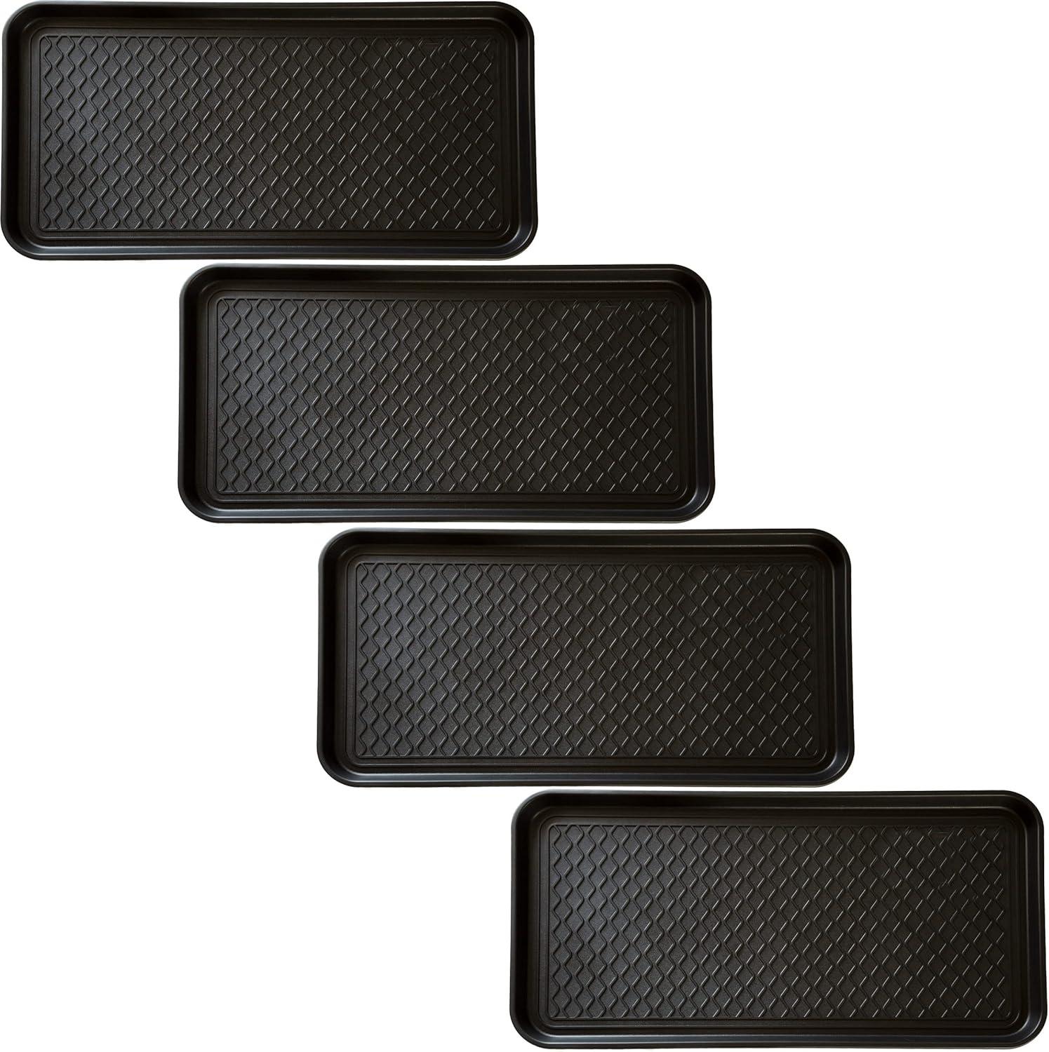 Stalwart 30" L x 15" W Indoor Outdoor Boot Tray (Set of 4)