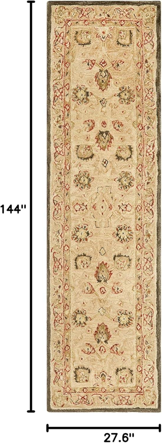 Anatolia AN512 Hand Tufted Indoor Runner Rug - Beige/Beige - 2'3"x12' - Safavieh