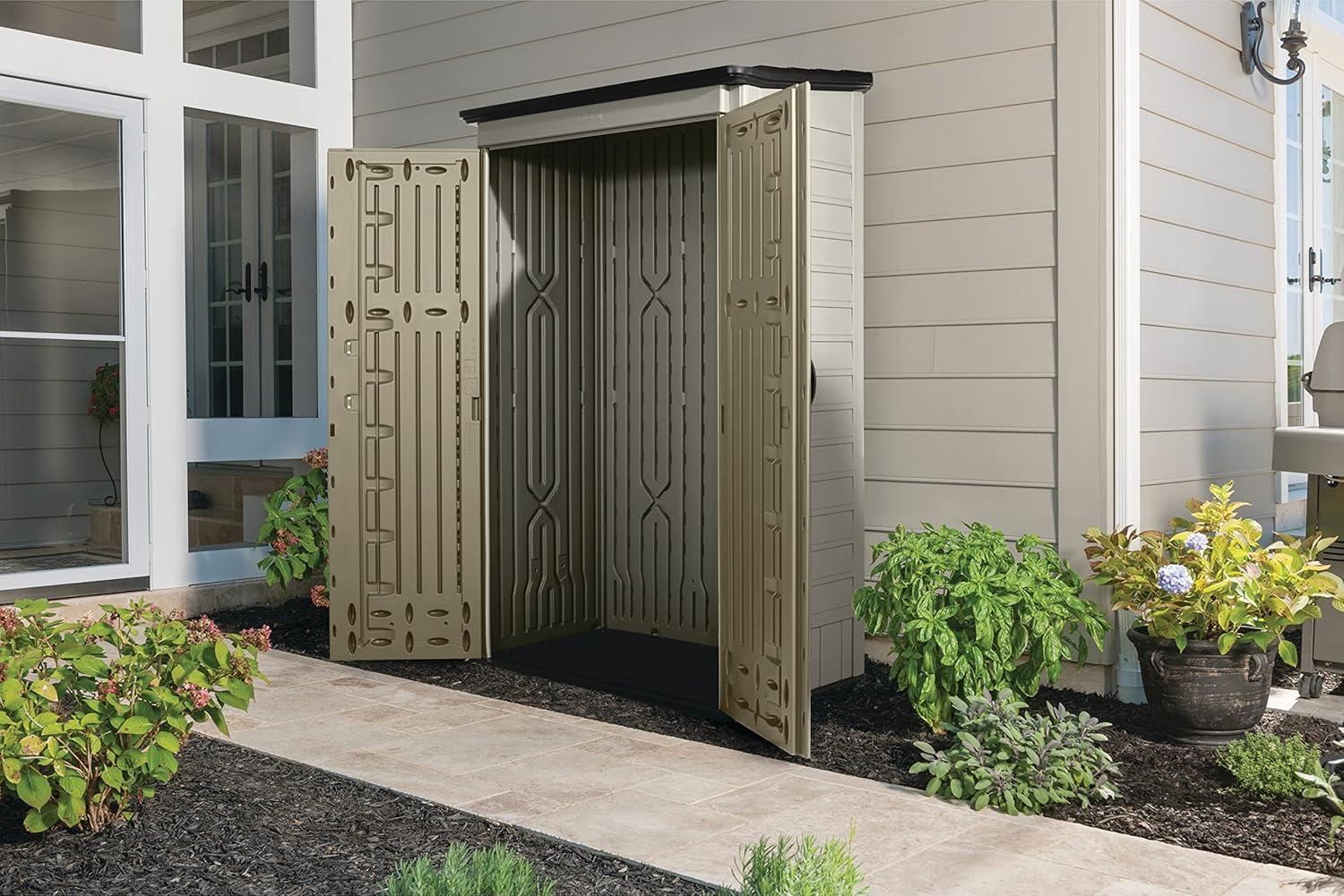 Rubbermaid Large Vertical 52 Cu.ft. Outdoor Storage Building Shed