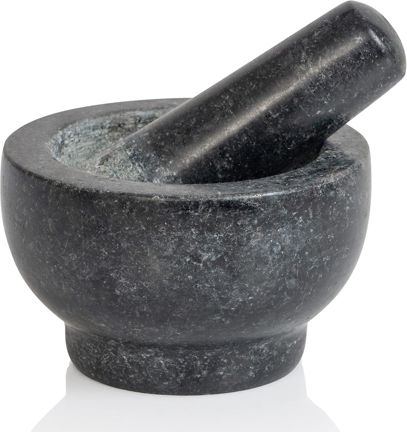 Maxam  5 in. Granite Mortar & Pestle