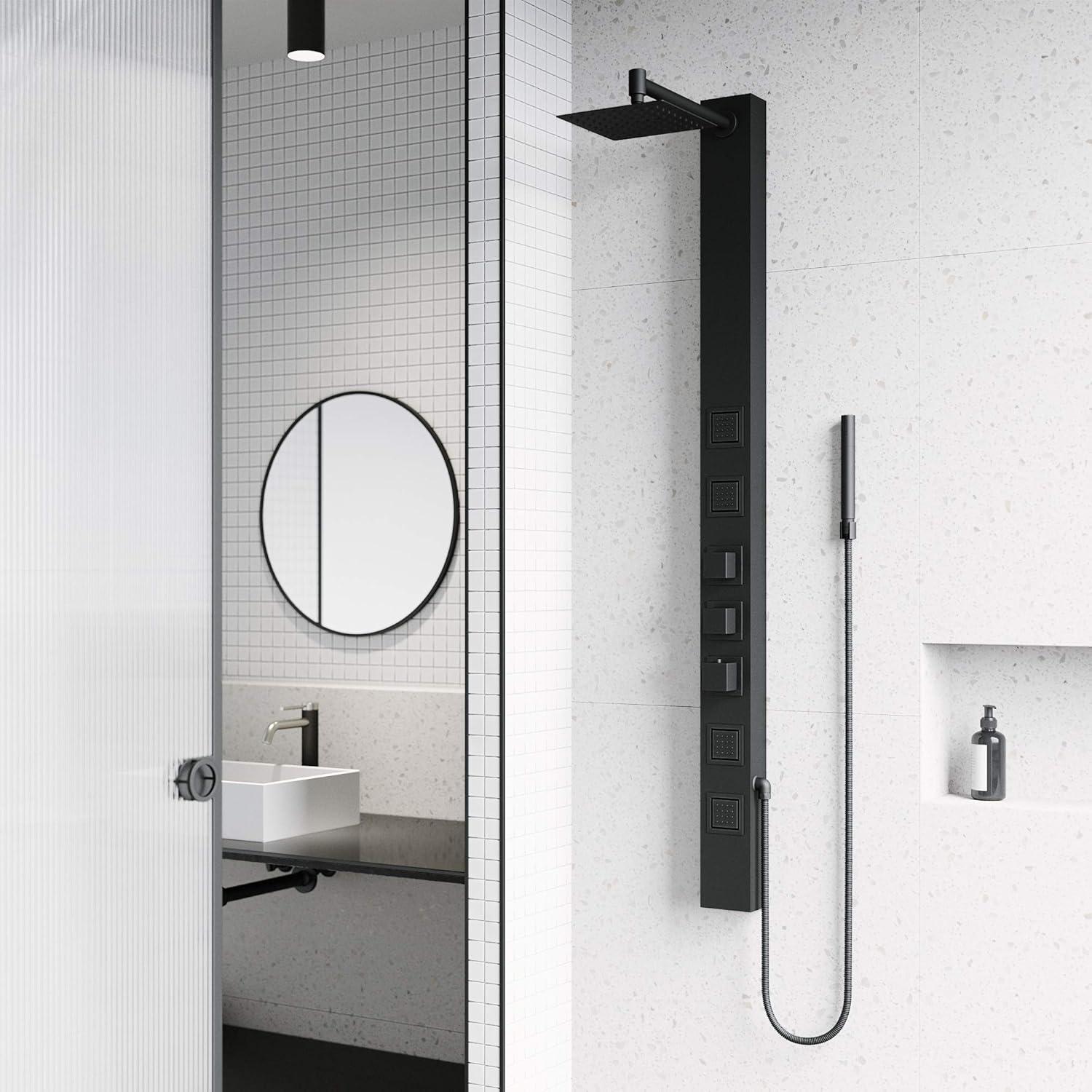 Sutton 58" H X 4" W EZDivert™ 4-Jet Shower System with Hand Shower Wand and Adjustable Shower Head