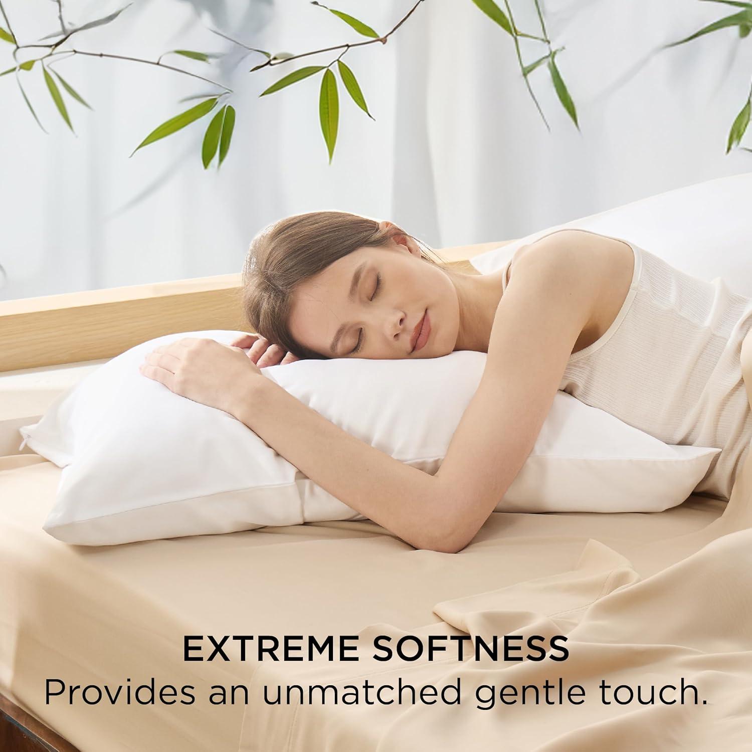 Bedsure Bedsure Pillow Cases Queen Size Set Of 2 - Polyester & Rayon Derived From Bamboo Cooling Pillowcase, Breathable, Soft And Wrinkle-Free Pillow Covers With Envelope Closure, Gifts, 20X30 Inches