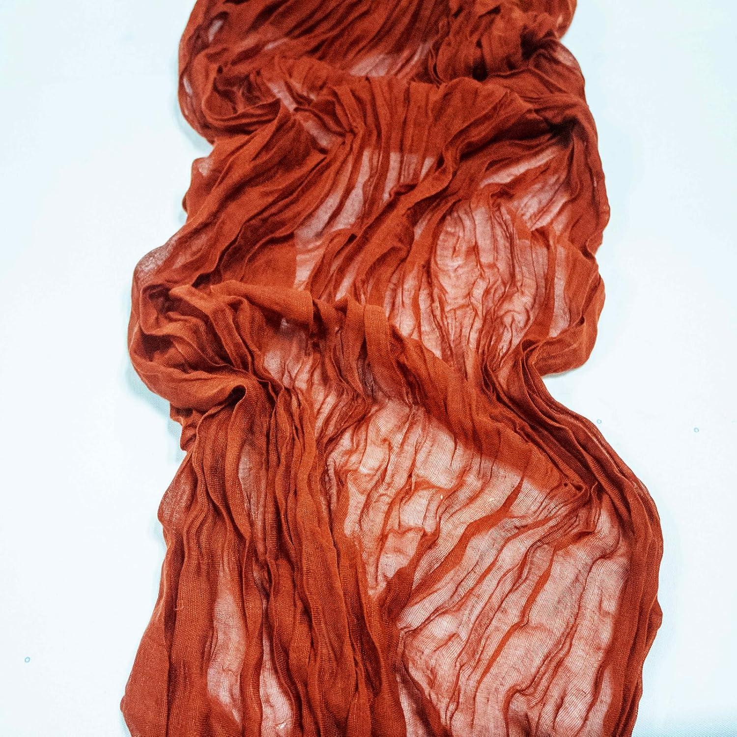 Mint Green Cheesecloth Table Runner 6 Pack 35" Boho Gauze Runner 120 inches Long Tablecloth Runner Rustic Sheer Fabric Bulk for Baby Shower Wedding Bridal Birthday Party Table Decorations