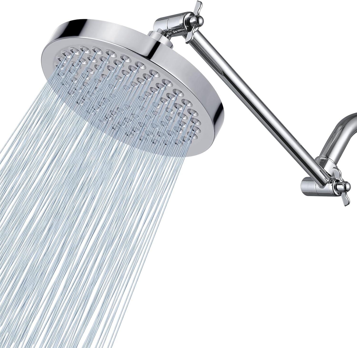 8-Inch Chrome Stainless Steel Rain Shower Head with Filter