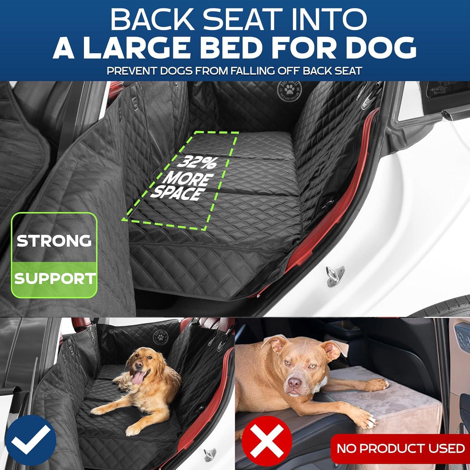 Ruff Liners Car Seat Cover Truck Seat Covers for Dogs, Black Medium