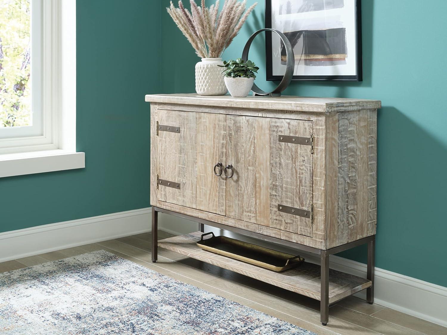 Laddford Solid Wood 2 - Door Accent Cabinet